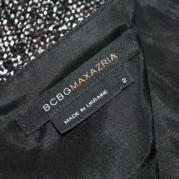 BCBGMaxAzria Midi Skirt Size 2 Wool Silk Blend Fishtail Pencil Skirt - Picture 3 of 11